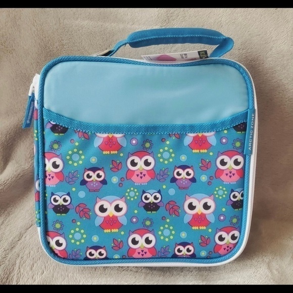 Owls insulated Lunch Bag includes container, ice pack, and bottle - Picture 3 of 10